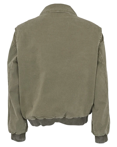 Rabens Saloner - Ezmira Canvas Padded Bomberjakke - Washed Sage